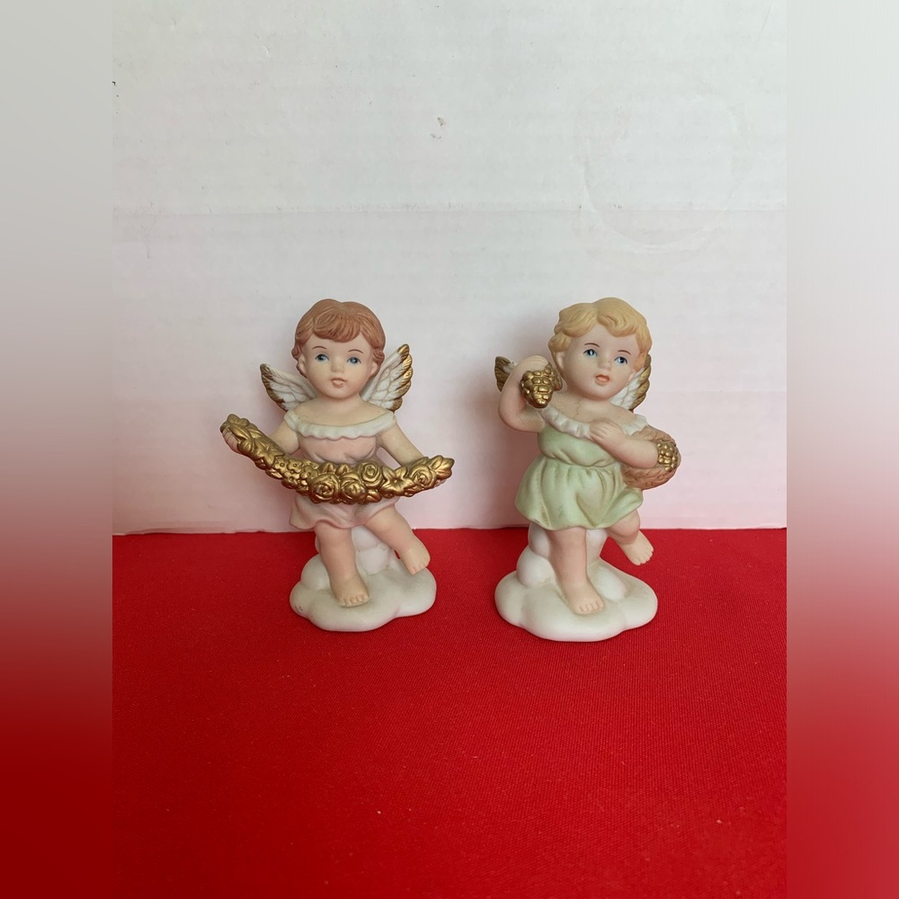 HOME INTERIORS “Precious Gifts” 14034-01 Angel Figurines Retired set of 2